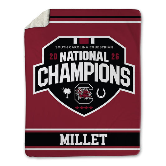 South Carolina - NCAA Equestrian : Mary Hunter Millet - National Champions Blanket-0