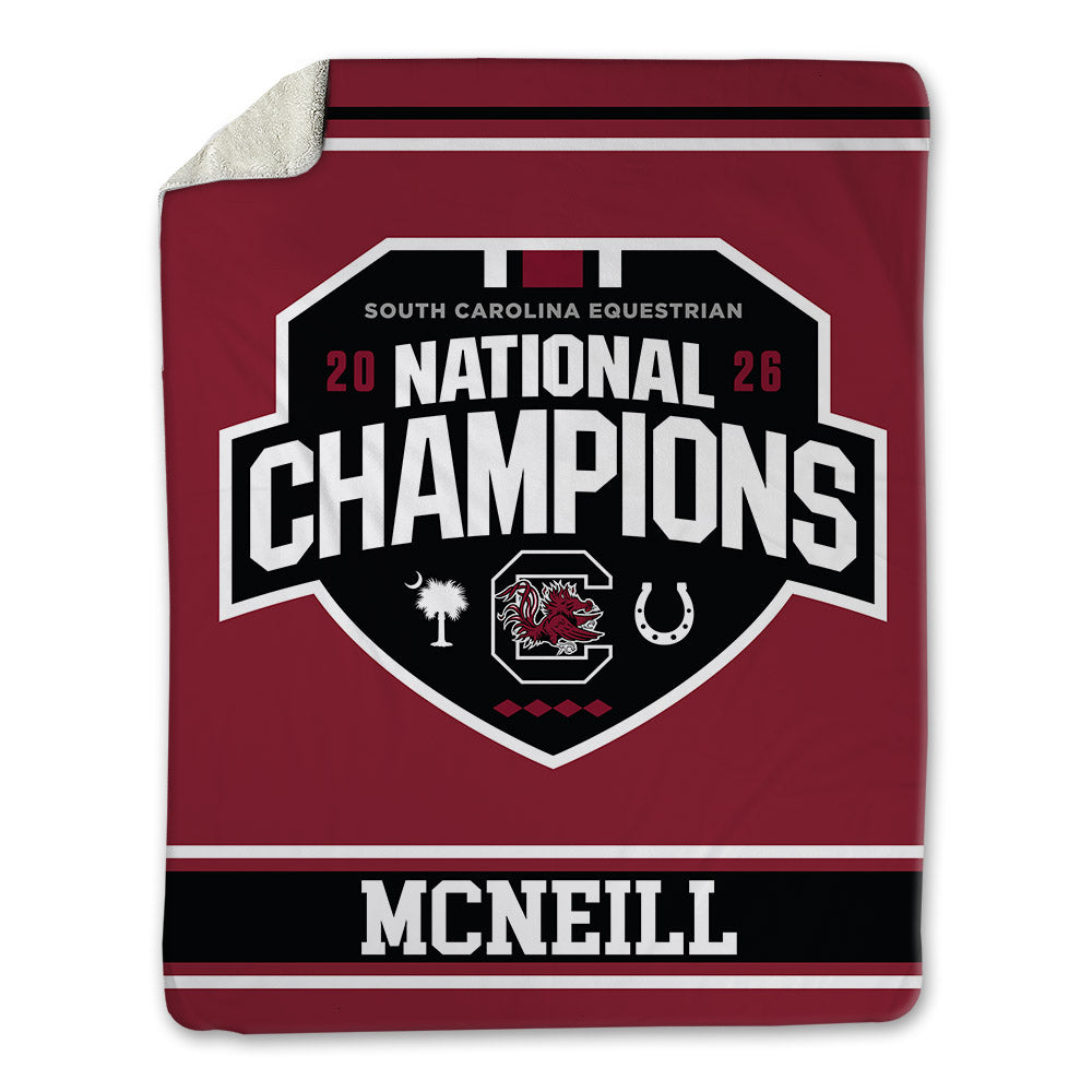 South Carolina - NCAA Equestrian : Mattilyn McNeill - National Champions Blanket-0