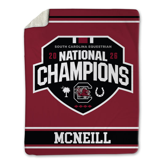 South Carolina - NCAA Equestrian : Mattilyn McNeill - National Champions Blanket-0