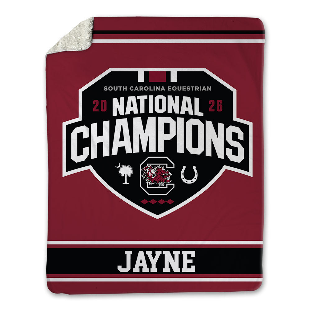 South Carolina - NCAA Equestrian : Natalie Jayne - National Champions Blanket-0