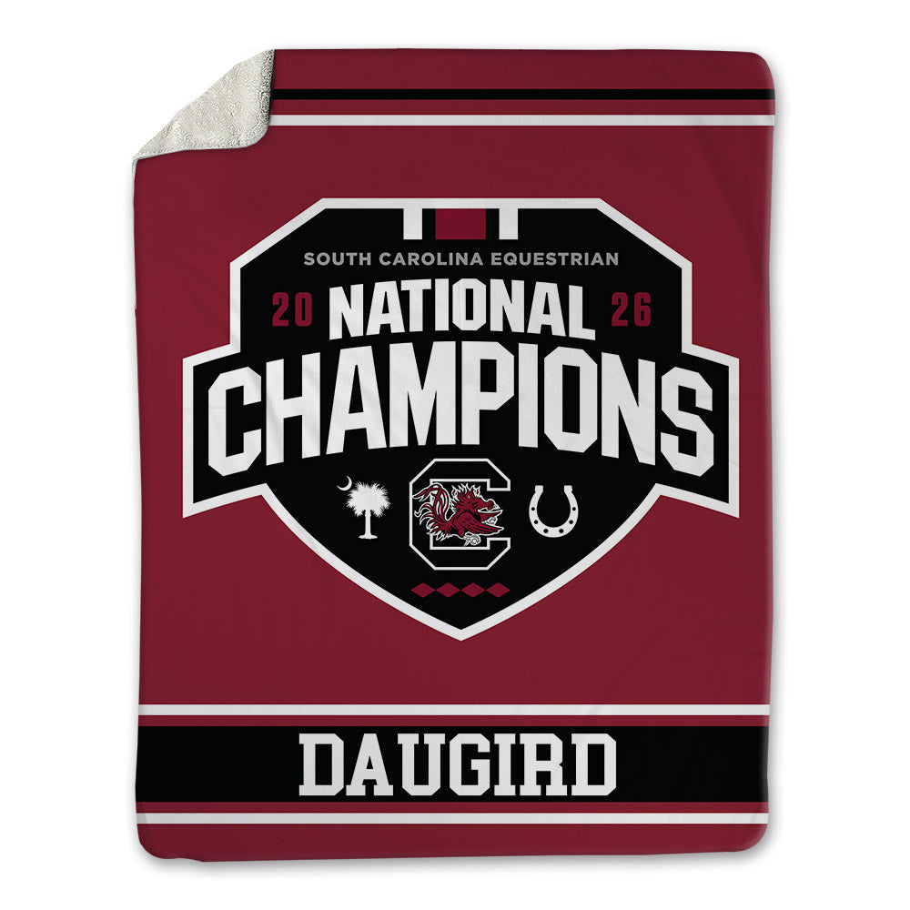 South Carolina - NCAA Equestrian : Alexis Daugird - National Champions Blanket-0