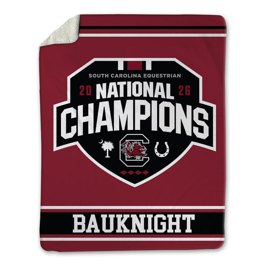South Carolina - NCAA Equestrian : Abby Bauknight - National Champions Blanket-0
