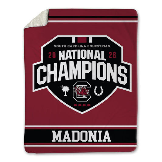 South Carolina - NCAA Equestrian : Emerson Madonia - National Champions Blanket-0