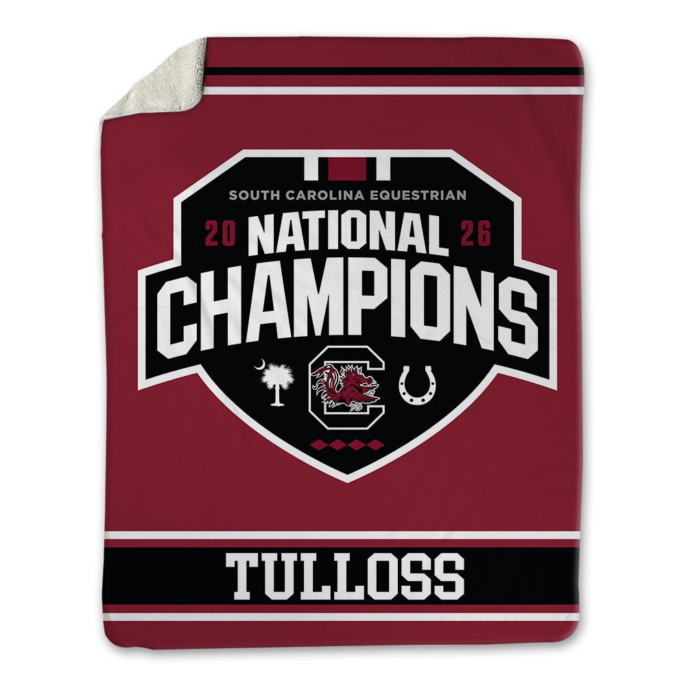 South Carolina - NCAA Equestrian : Carson Tulloss - National Champions Blanket-0