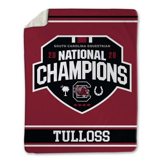 South Carolina - NCAA Equestrian : Carson Tulloss - National Champions Blanket-0