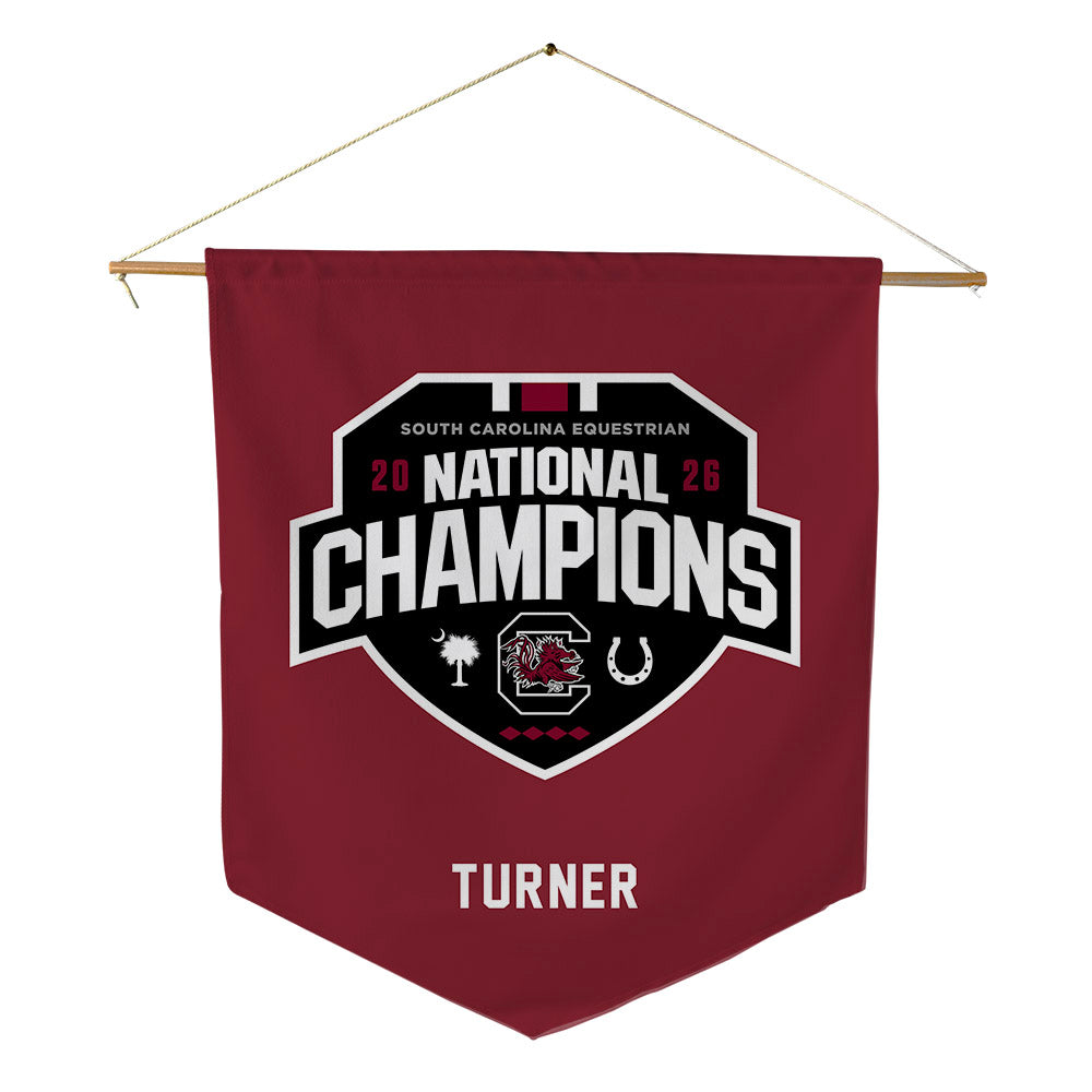 South Carolina - NCAA Equestrian : Haley Turner - National Champions Pennant - 18" x 21"-0