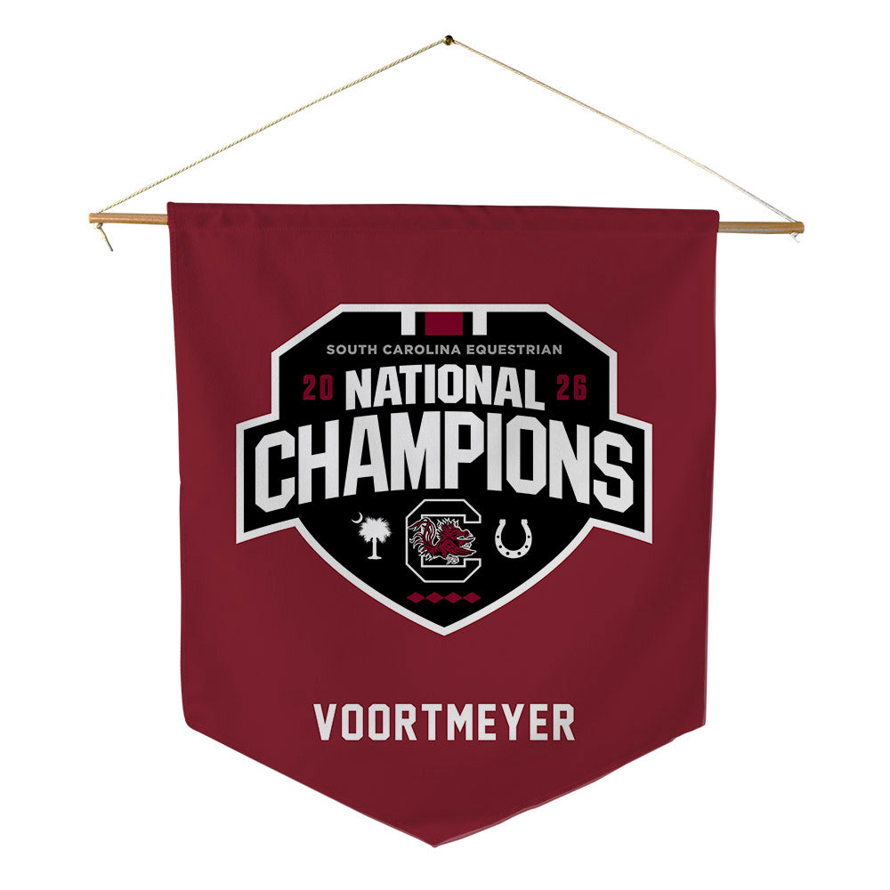 South Carolina - NCAA Equestrian : Ruby Voortmeyer - National Champions Pennant - 18" x 21"-0