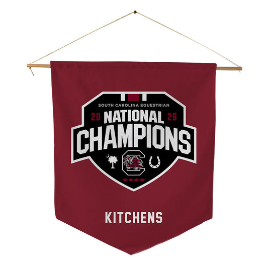 South Carolina - NCAA Equestrian : Camden Kitchens - National Champions Pennant - 18" x 21"-0