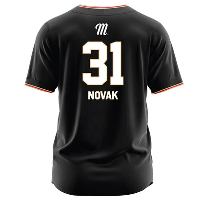Miami of Ohio - NCAA Baseball : Ryan Novak - Black Jersey-1
