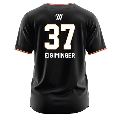Miami of Ohio - NCAA Baseball : Jared Eisiminger - Black Jersey-1