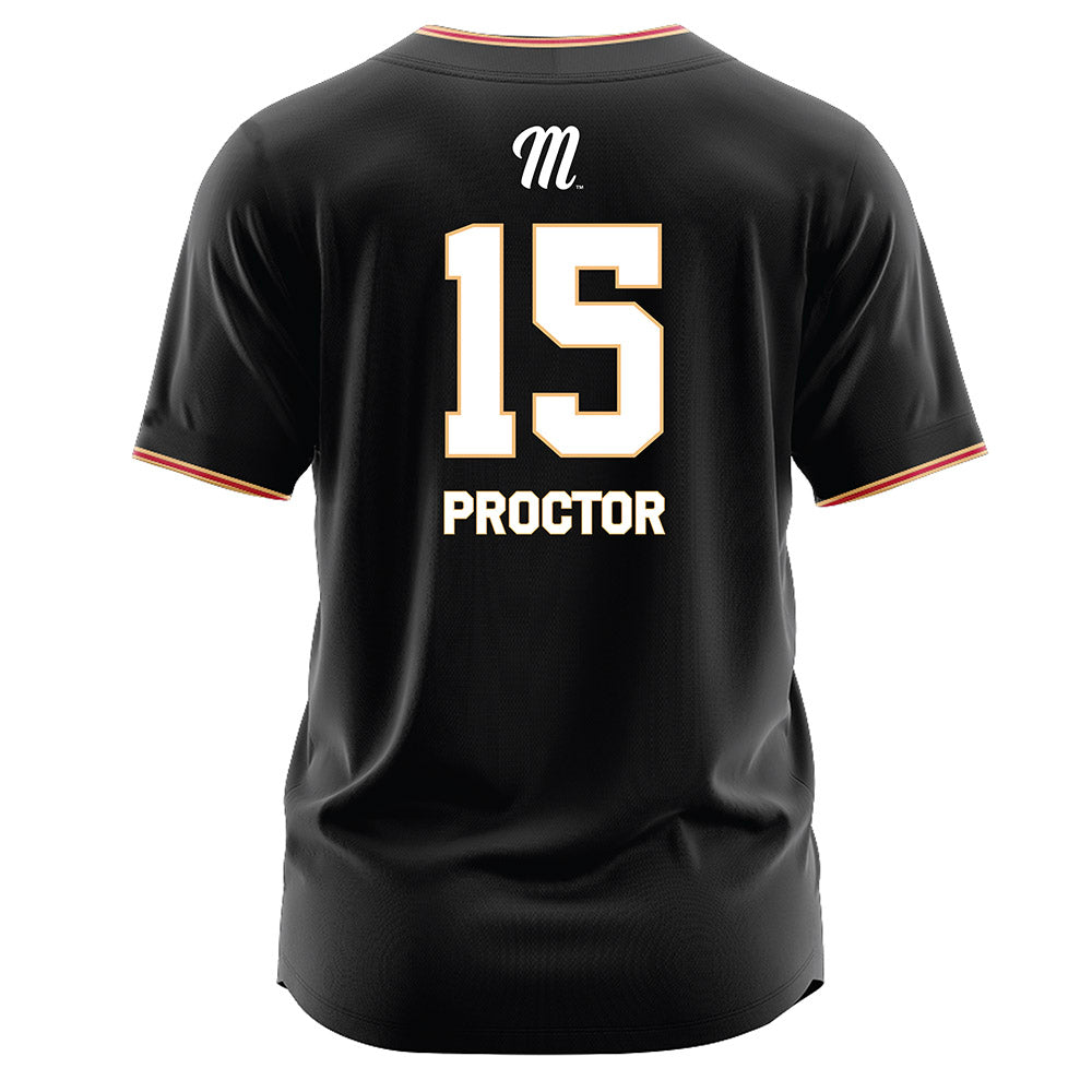 Miami of Ohio - NCAA Baseball : Keenan Proctor - Black Jersey-1