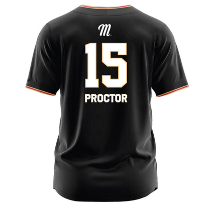 Miami of Ohio - NCAA Baseball : Keenan Proctor - Black Jersey-1