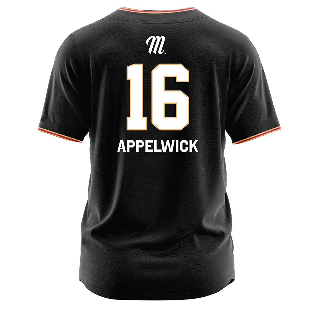Miami of Ohio - NCAA Baseball : Evan Appelwick - Black Jersey-1