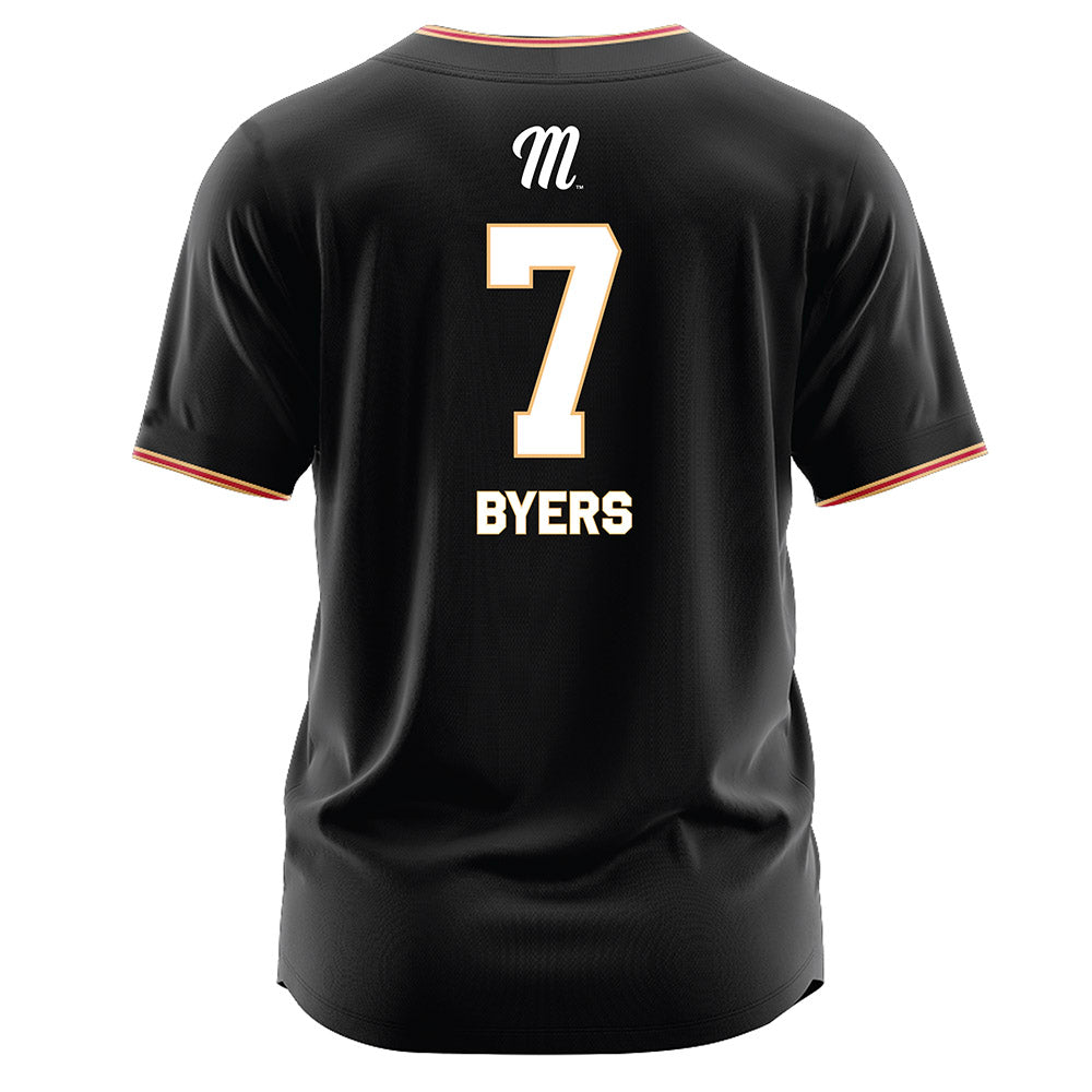 Miami of Ohio - NCAA Baseball : Carson Byers - Black Jersey-1