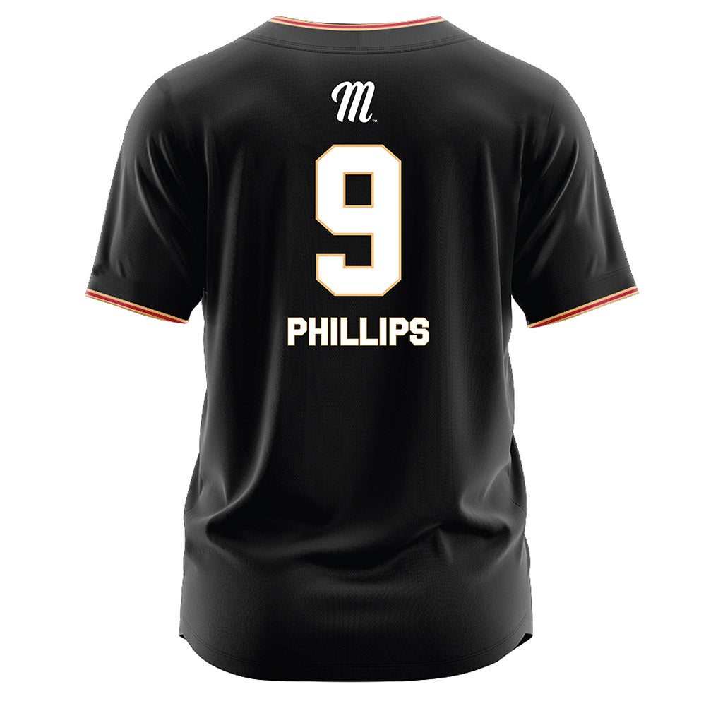 Miami of Ohio - NCAA Baseball : Drew Phillips - Black Jersey-1