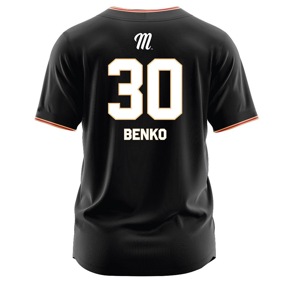 Miami of Ohio - NCAA Baseball : Troy Benko - Black Jersey-1