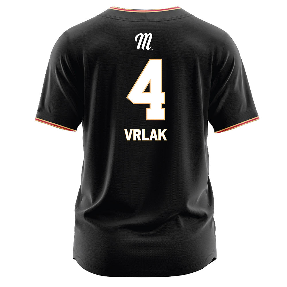 Miami of Ohio - NCAA Baseball : Jake Vrlak - Black Jersey-1