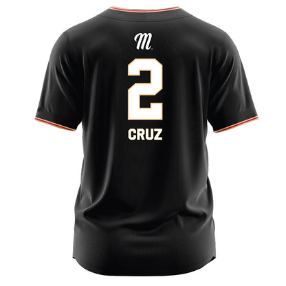 Miami of Ohio - NCAA Baseball : Diego Cruz - Black Jersey-1