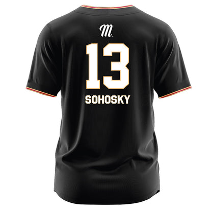 Miami of Ohio - NCAA Baseball : Zac Sohosky - Black Jersey-1