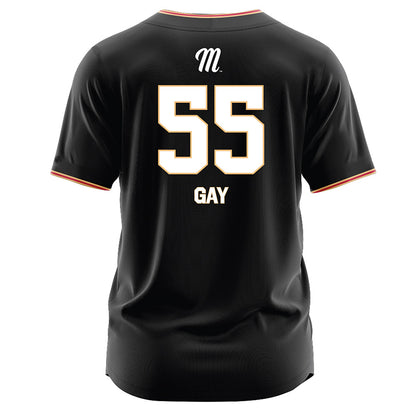 Miami of Ohio - NCAA Baseball : Alex Gay - Black Jersey-1