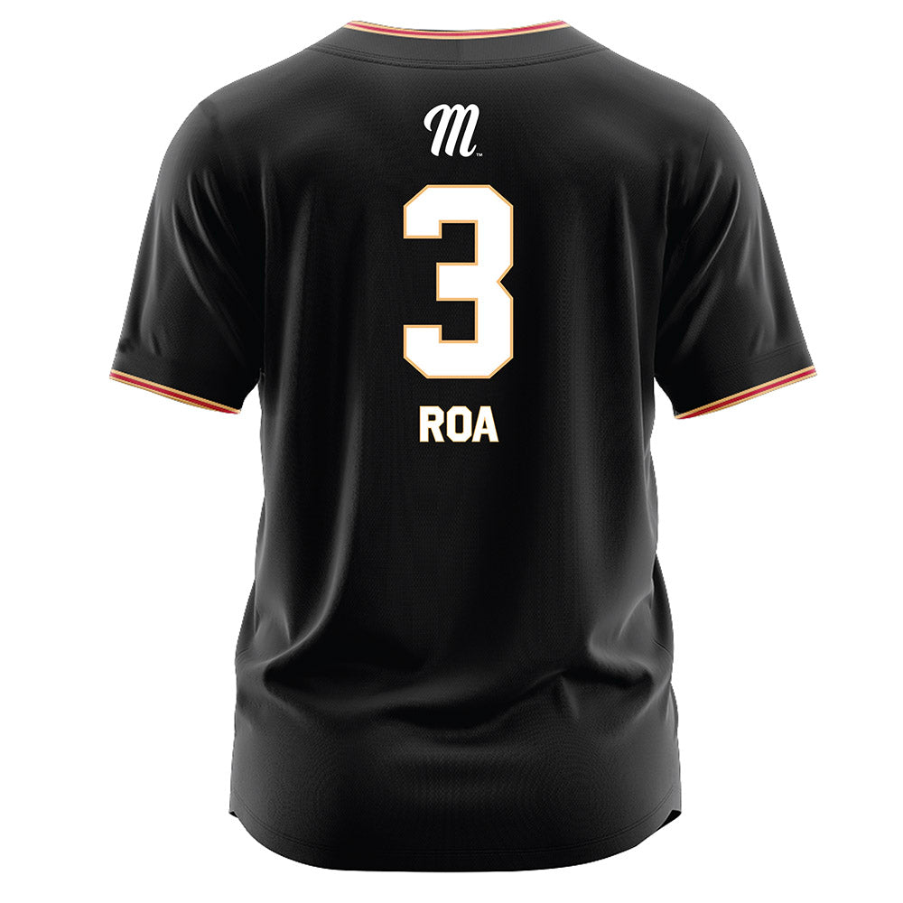 Miami of Ohio - NCAA Baseball : Christopher Roa - Black Jersey-1