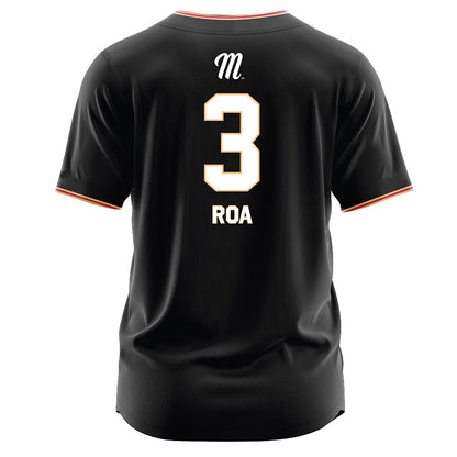 Miami of Ohio - NCAA Baseball : Christopher Roa - Black Jersey-1