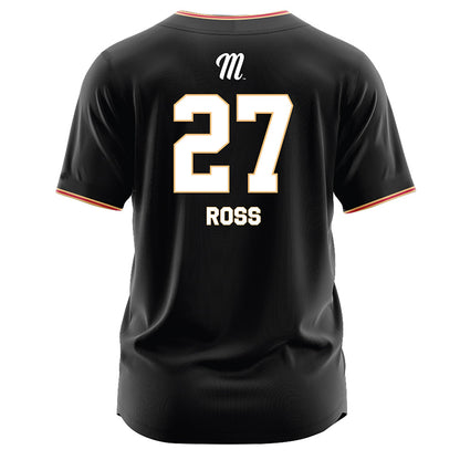 Miami of Ohio - NCAA Baseball : Luke Ross - Black Jersey-1