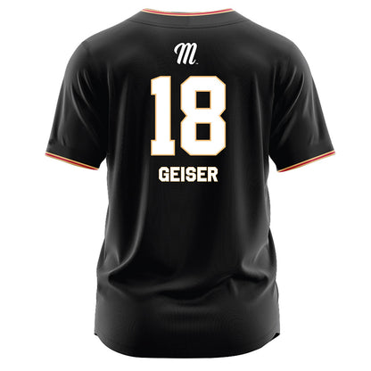 Miami of Ohio - NCAA Baseball : Jack Geiser - Black Jersey-1