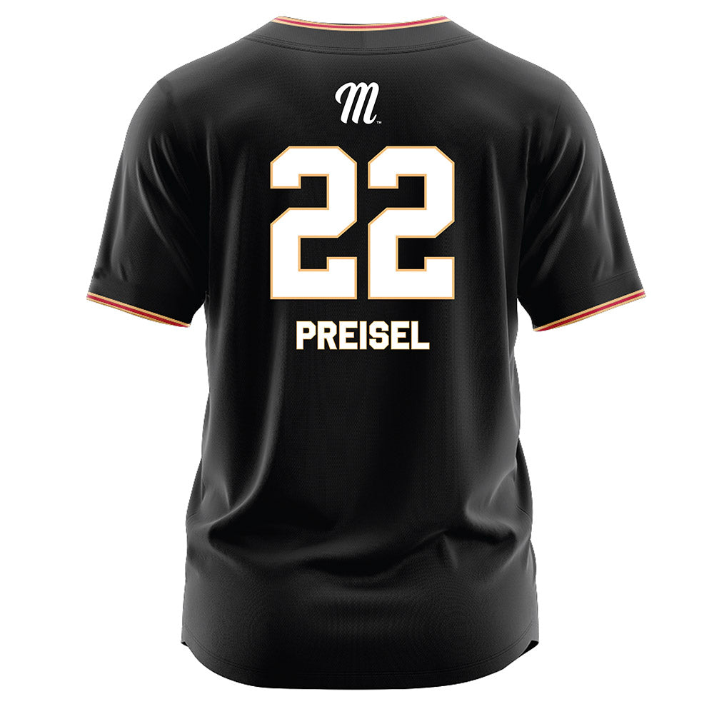 Miami of Ohio - NCAA Baseball : Connor Preisel - Black Jersey-1