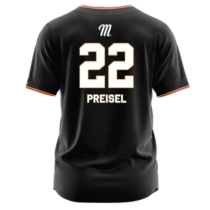 Miami of Ohio - NCAA Baseball : Connor Preisel - Black Jersey-1