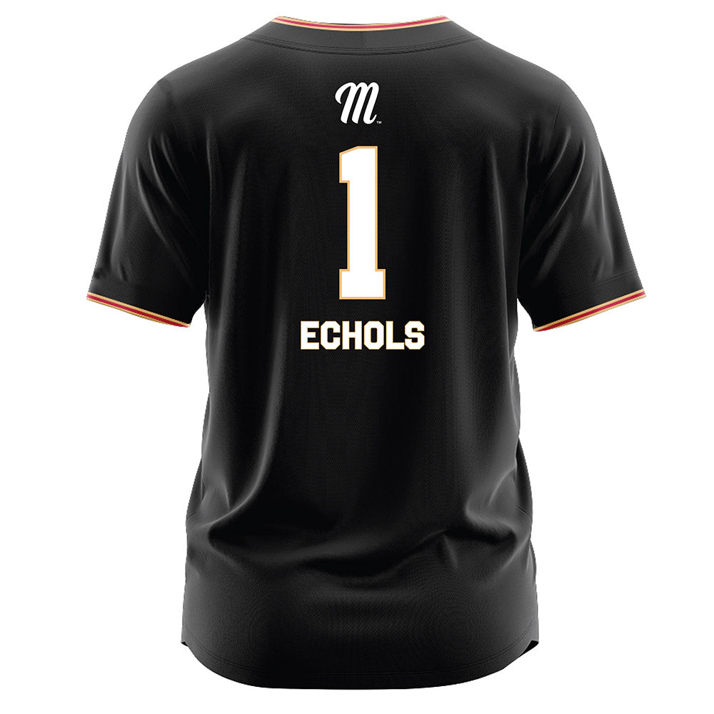 Miami of Ohio - NCAA Baseball : Taylor Echols - Black Jersey-1