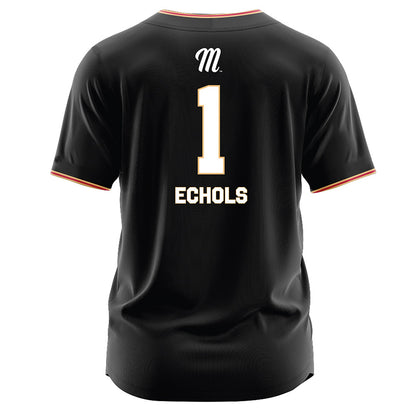 Miami of Ohio - NCAA Baseball : Taylor Echols - Black Jersey-1