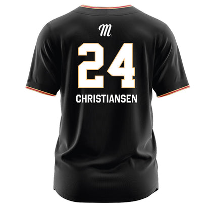 Miami of Ohio - NCAA Baseball : Hayden Christiansen - Black Jersey-1