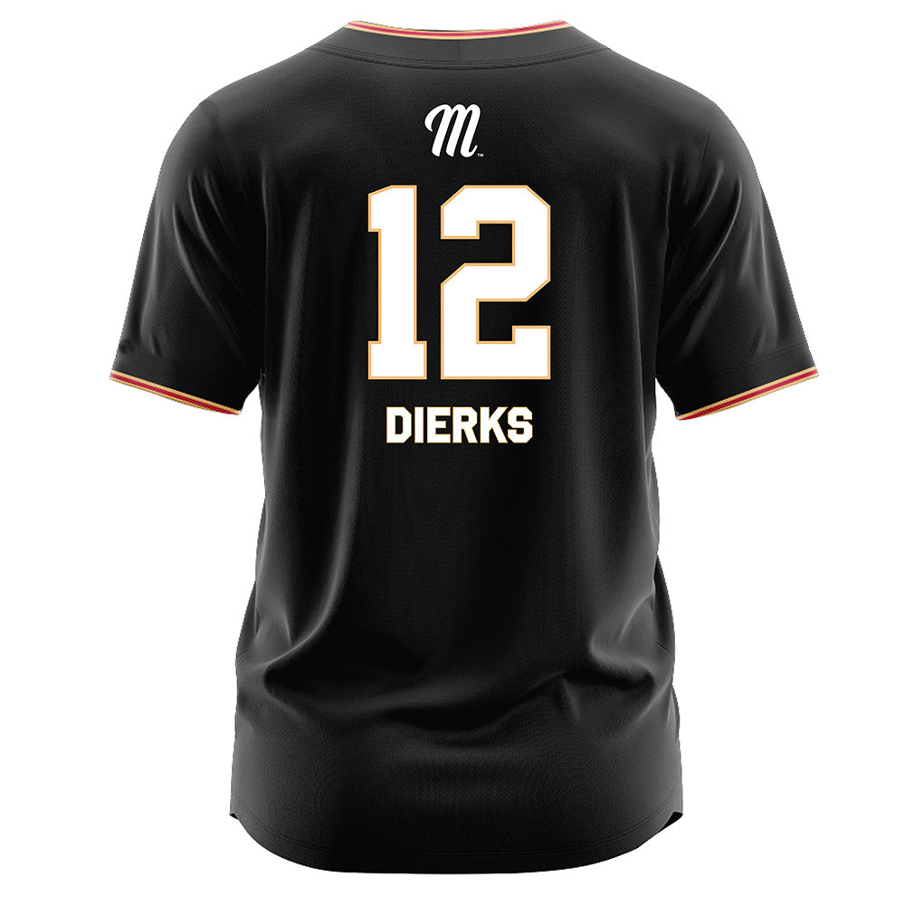 Miami of Ohio - NCAA Baseball : Marcus Dierks - Black Jersey-1