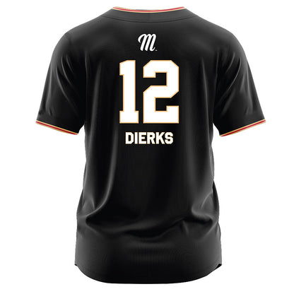 Miami of Ohio - NCAA Baseball : Marcus Dierks - Black Jersey-1