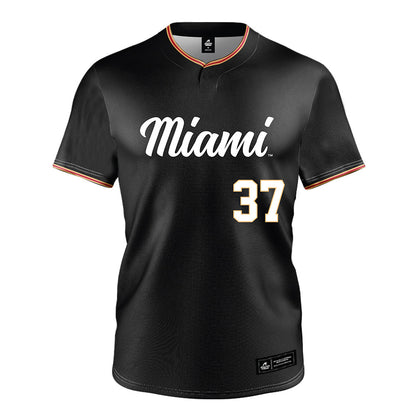 Miami of Ohio - NCAA Baseball : Jared Eisiminger - Black Jersey-0