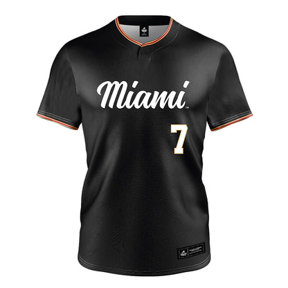 Miami of Ohio - NCAA Baseball : Carson Byers - Black Jersey-0