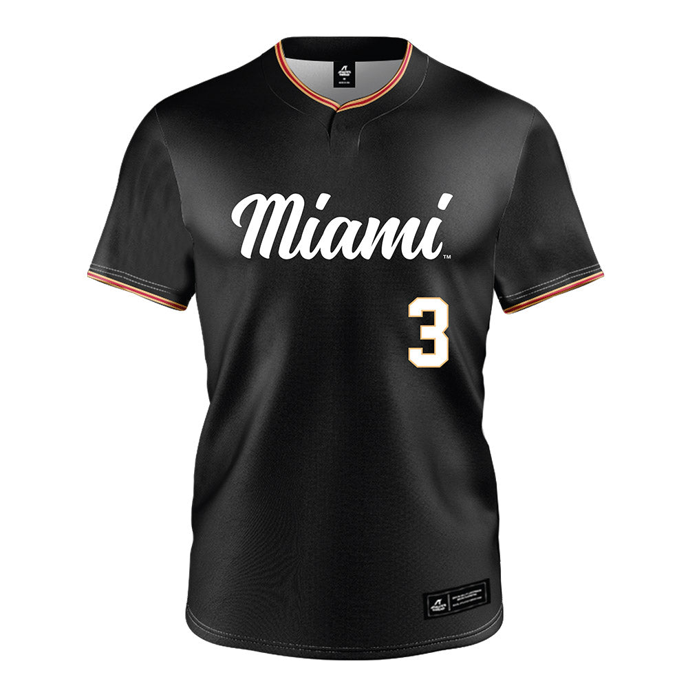 Miami of Ohio - NCAA Baseball : Christopher Roa - Black Jersey-0