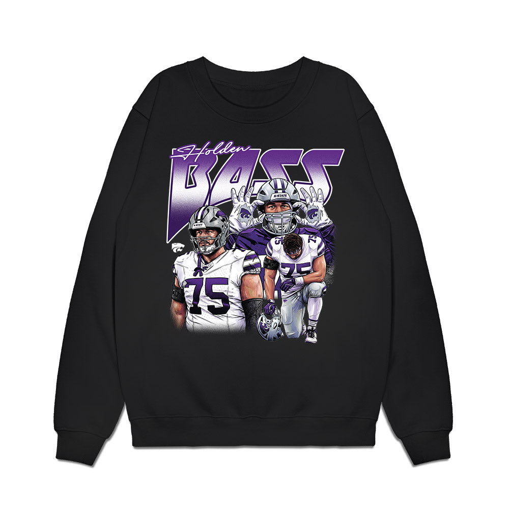 Kansas State - NCAA Football : Holden Bass - Collage Premium Crewneck Sweatshirt-0