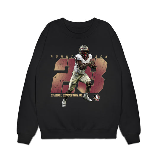 FSU - NCAA Football : Samuel Singleton Jr. - Collage Premium Crewneck Sweatshirt-0