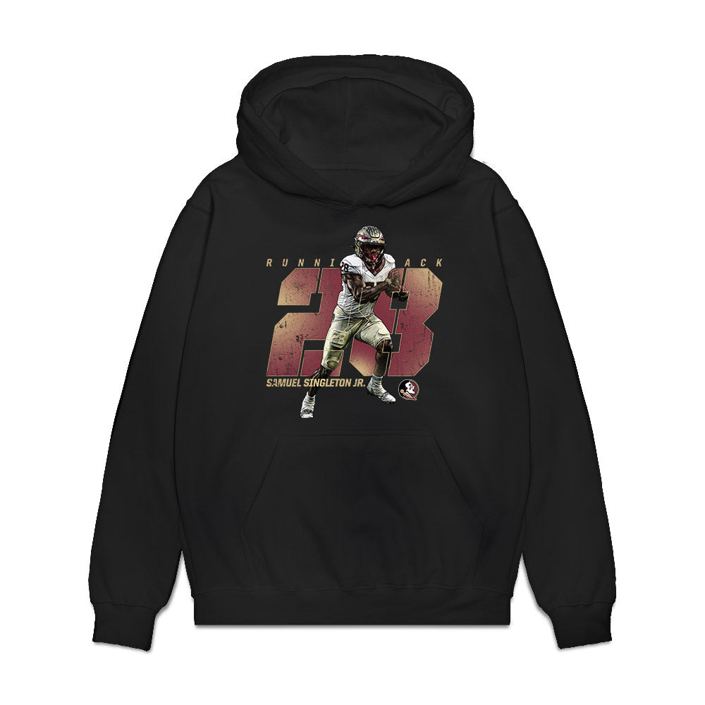 FSU - NCAA Football : Samuel Singleton Jr. - Collage Premium Hooded Sweatshirt-0