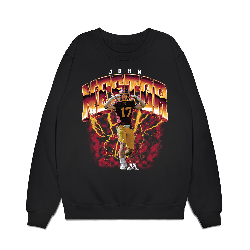 Minnesota - NCAA Football : John Nestor - Collage Premium Crewneck Sweatshirt-0