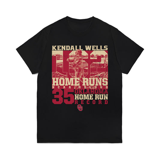 Oklahoma - NCAA Softball : Kendall Wells - Graphic Comfort Colors T-Shirt-0