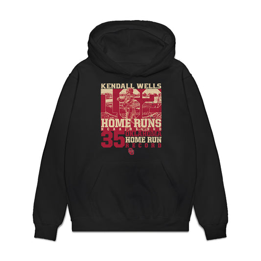 Oklahoma - NCAA Softball : Kendall Wells - Graphic Premium Hooded Sweatshirt-0