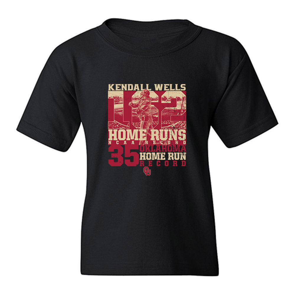 Oklahoma - NCAA Softball : Kendall Wells - Graphic Youth T-Shirt-0