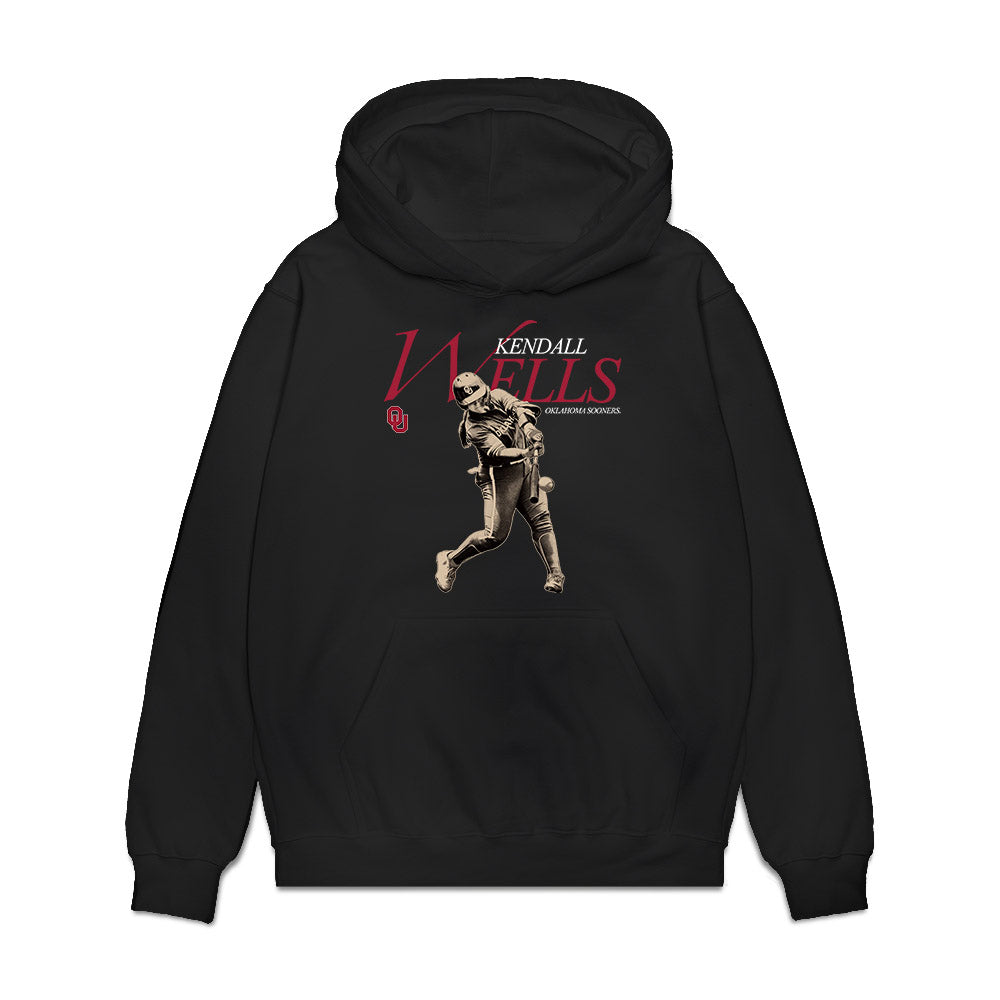 Oklahoma - NCAA Softball : Kendall Wells - legacy Premium Hooded Sweatshirt-0