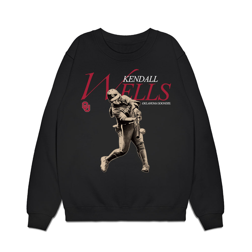 Oklahoma - NCAA Softball : Kendall Wells - legacy Premium Crewneck Sweatshirt-0