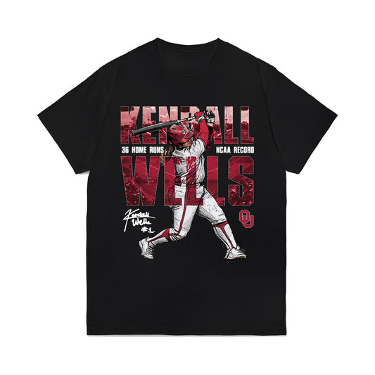 Oklahoma - NCAA Softball : Kendall Wells - HR Record Comfort Colors T-Shirt-0