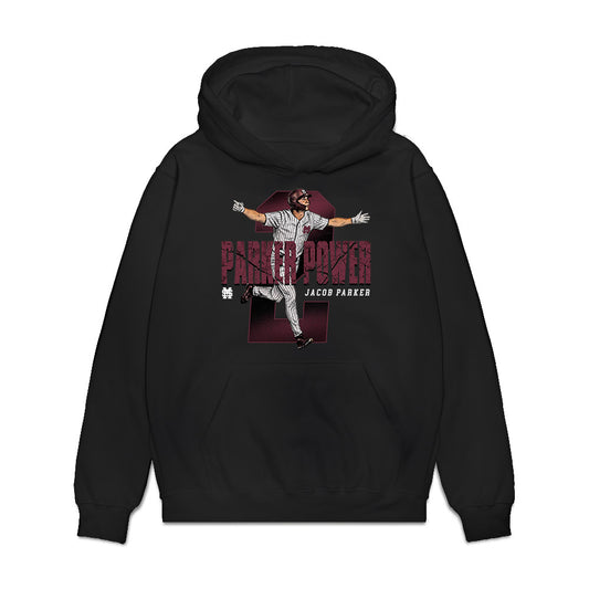 Mississippi State - NCAA Baseball : Jacob Parker - Caricature Premium Hooded Sweatshirt-0