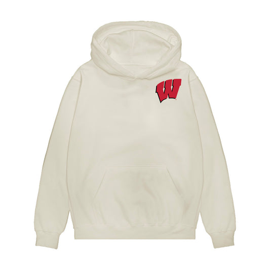 Wisconsin - NCAA Football : Sebastian Cheeks - Collage Premium Hooded Sweatshirt-0